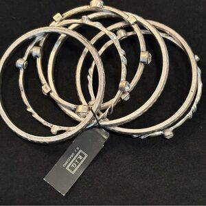 R.J. Graziano Silver Bracelets Set